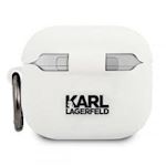 Karl Lagerfeld Head Silicone Case for Airpods 3, White