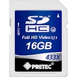 Pretec 16GB SDHC Card 433x Class 16