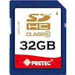 Pretec 32GB SD / SDHC Class 10 Flash Memory Card CL10