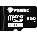 8GB Pretec microSDHC Card + 1 Adapter (Class 2)